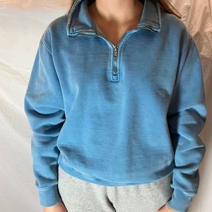 Brandy Melville Blue Quarterzip